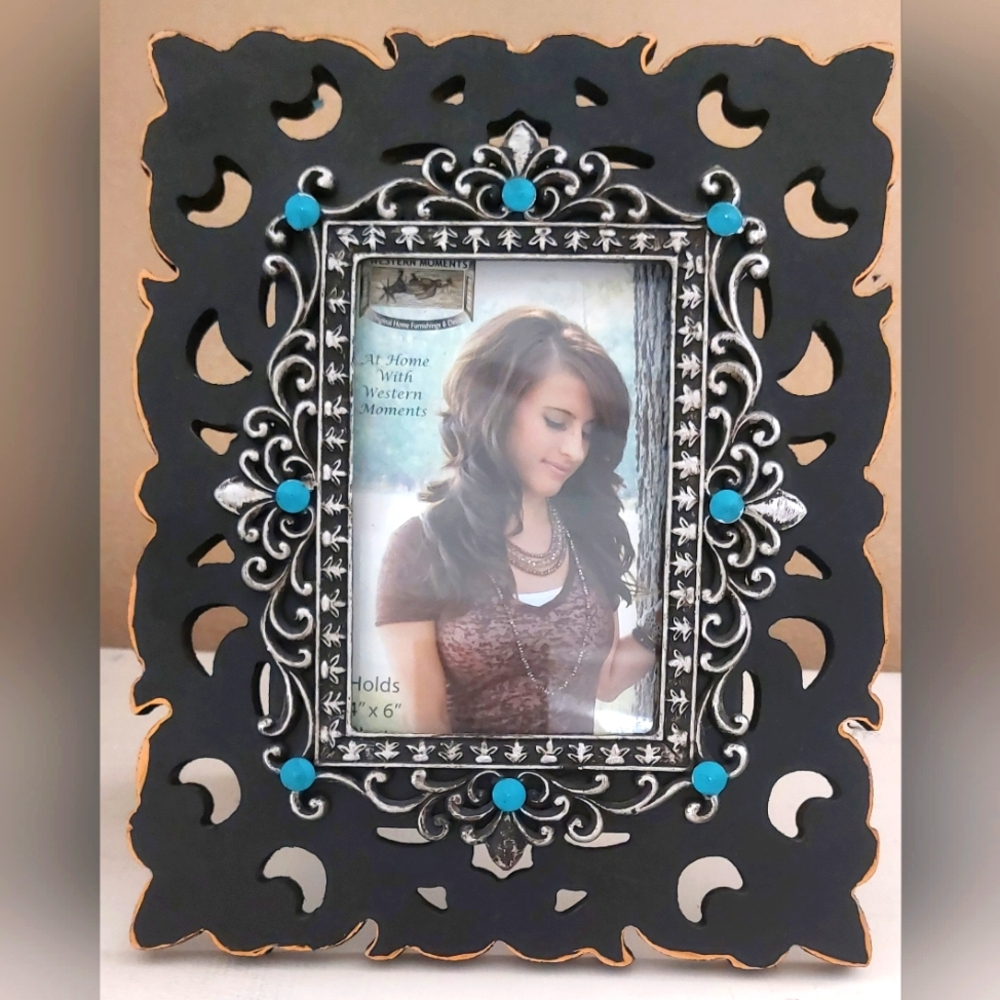 Western Moments Picture Frame, Embellished, Bordered, New With Tags